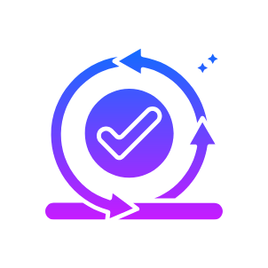 InnoShore Qualitätssicherung InnoShore: Erfolgreiche Rückmeldeschleife symbolisiert Qualität unserer IT-Lösungen und Prozesse.