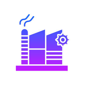InnoShore: IT-Dienstleister für Industrie InnoShore: Stilisierte Industriefabrik symbolisiert Branchenexpertise für IT-Lösungen.